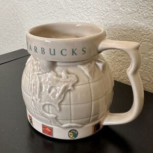3D Starbucks 20 oz World Globe Travel Mug World Coffee Stickers EUC No Lid
